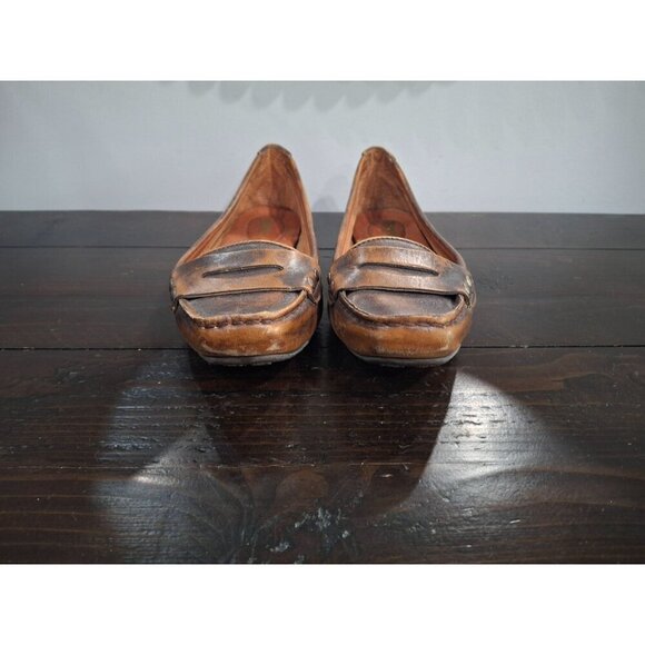 EUC Born Distressed Brown Leather Penny Loafers/Sz. 7.5M - Picture 5 of 10